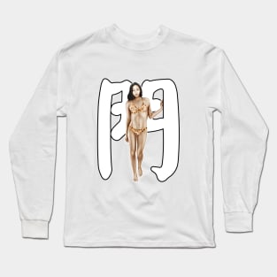 Calligraphy with a Girl - MEN Gate in Chinese Long Sleeve T-Shirt